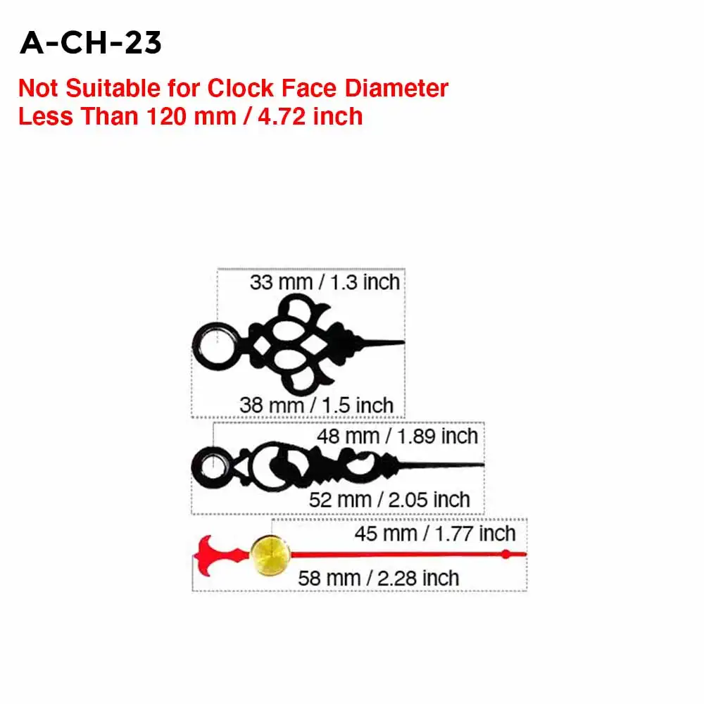 MCDFL Vintage Wall Clock Hands Mechanism with Arrows for Desk