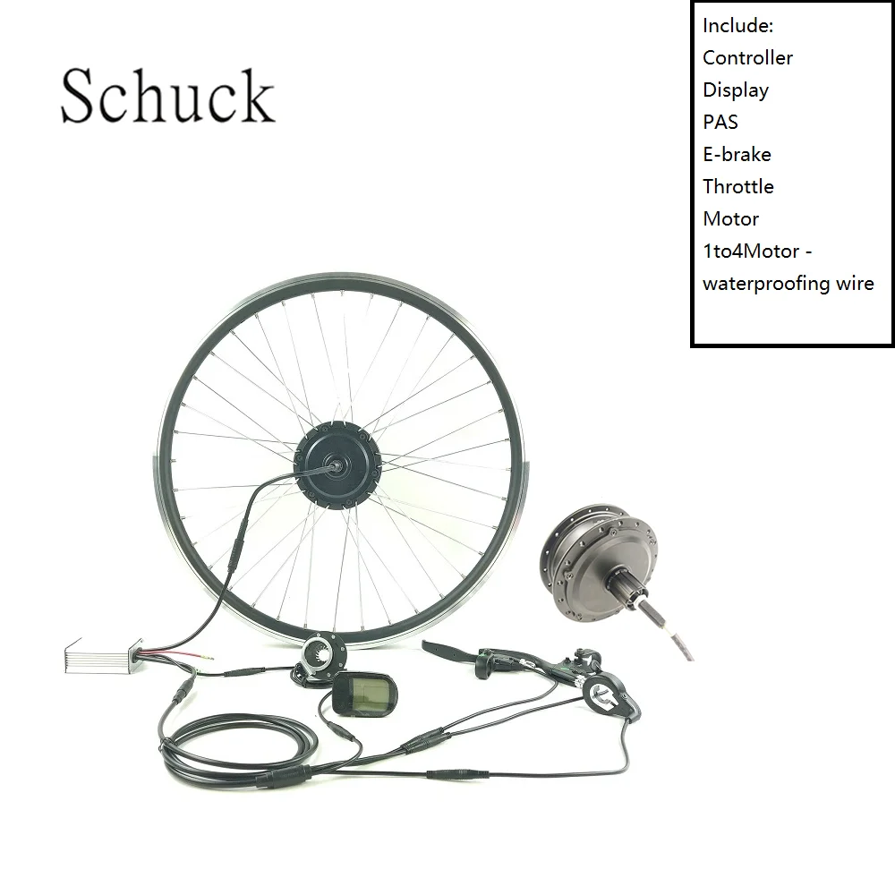 SCHUCK E-Bike Kit RearCASSETTE колесный мотор 48V500W комплект для переоборудования электрического велосипеда концентратор бесщеточный контроллер с KT LCD5DISPLAY