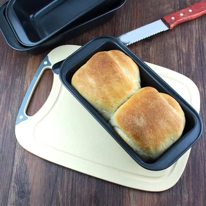 Details about   With Cover Rectangle Loaf Mold Toast Bread Cake Loaf Pastry Baking Pan Mold 450g 