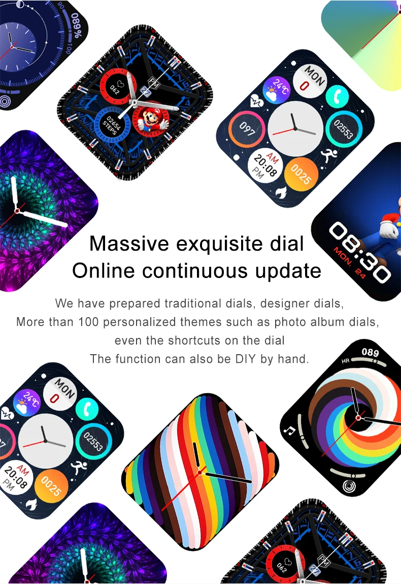 Original M36 Plus 1.8 inch Smart Watch 44MM Bluetooth Call Wireless Charging IP67 Waterproof Music Play Password Lock Smartwatch