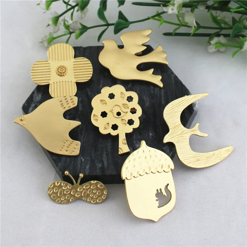 Japan and South Korea Minagawa Ming style alloy plating matte gold brooch | Украшения и аксессуары