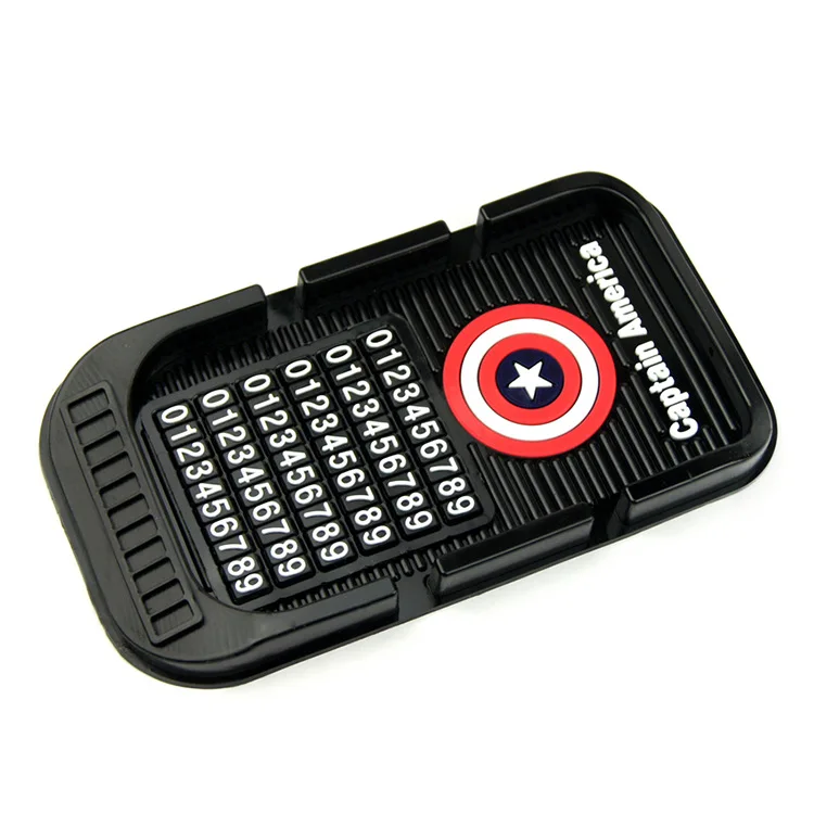 Double Cassette Digital Number Car Magic Pad Anti-Slip Mat Parking Card Navigation Card Slot Storage Interior Accessories