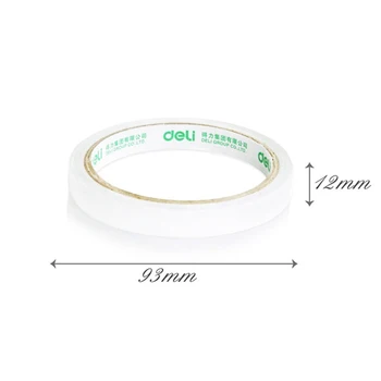 

12MM*9M Super Slim Strong Adhesion White Powerful Doubles Tape Adhesive Double Sided Tape For School Stationery Office