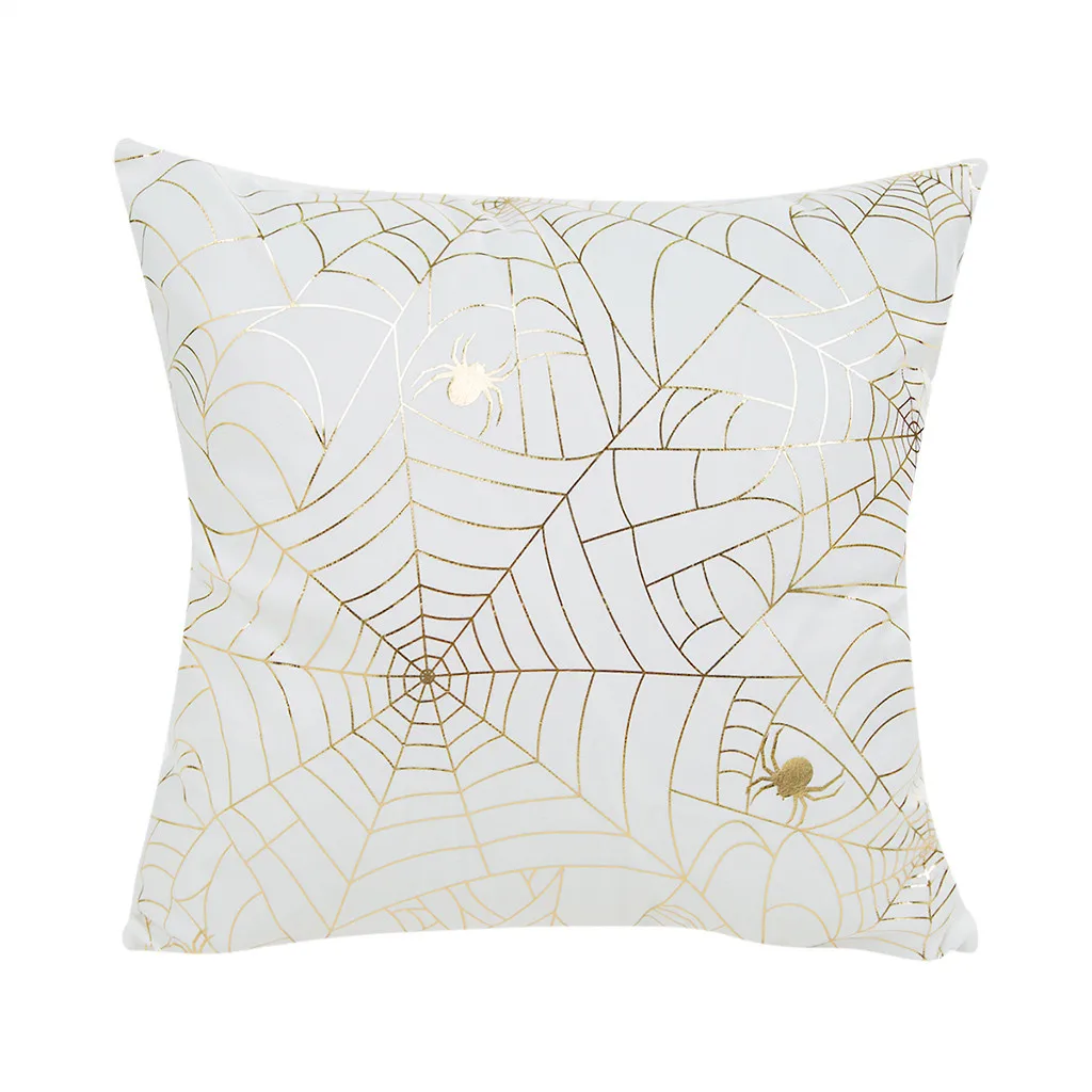 

Halloween Gold Throw Pillow Cover Party Linen Decorative Sofa Canape Bed Cushion Cover Home Almofadas Decorativas Para Sofá