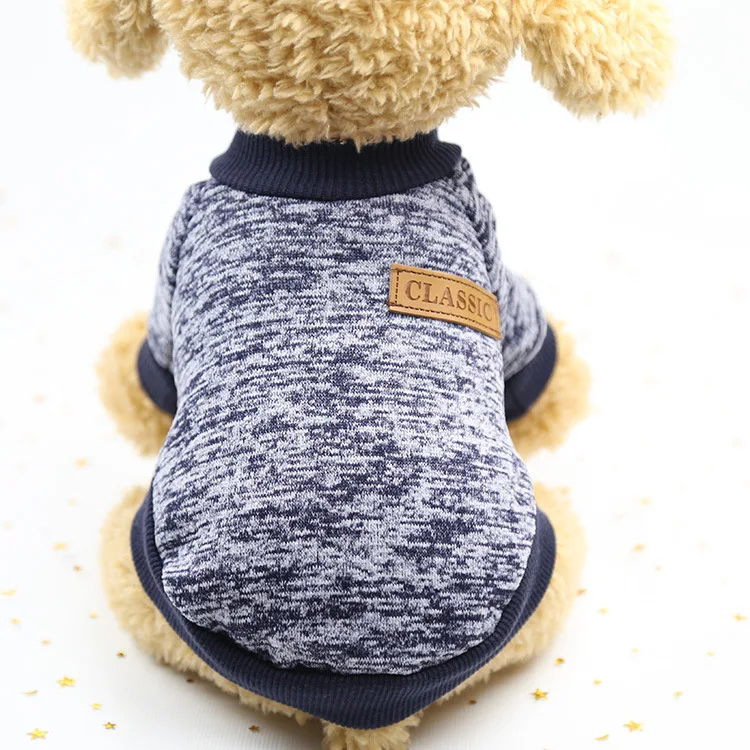 Модный бархатный свитер с плюшевой подкладкой, теплая одежда для домашних собак, пальто для собак, осенне-зимняя одежда для собак, куртка для маленьких средних собак - Цвет: 13