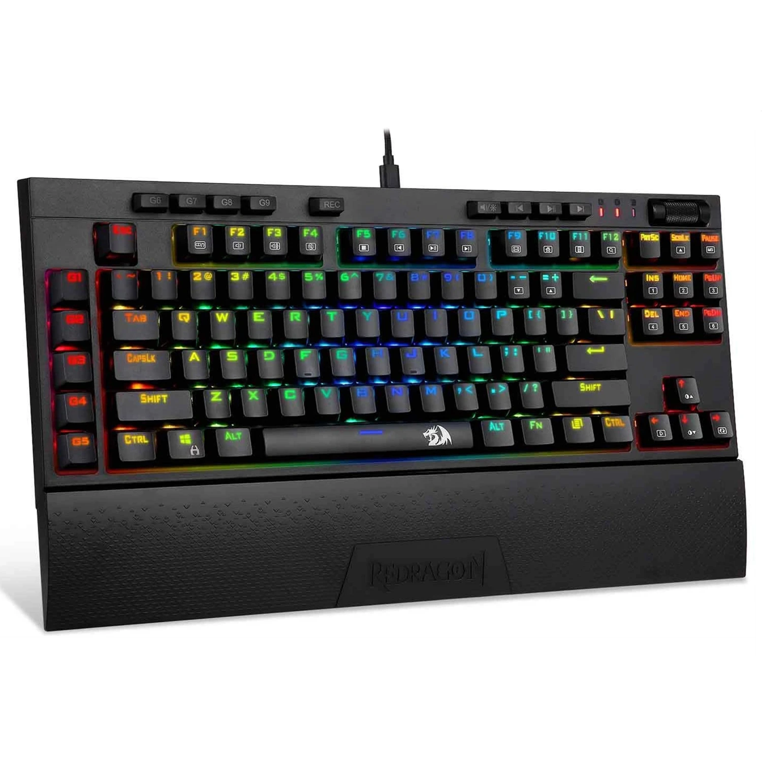 

Redragon K588-PRO RGB Backlit Mechanical Gaming Keyboard Programmable Keys Macro Recording Optical Blue Switches for PC Gamer