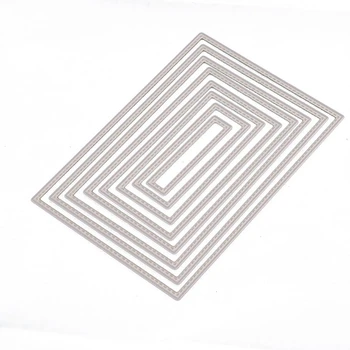 

Rectangle Cutting Dies Stencil DIY Scrapbooking Embossing Album Paper Card Craft 95AA
