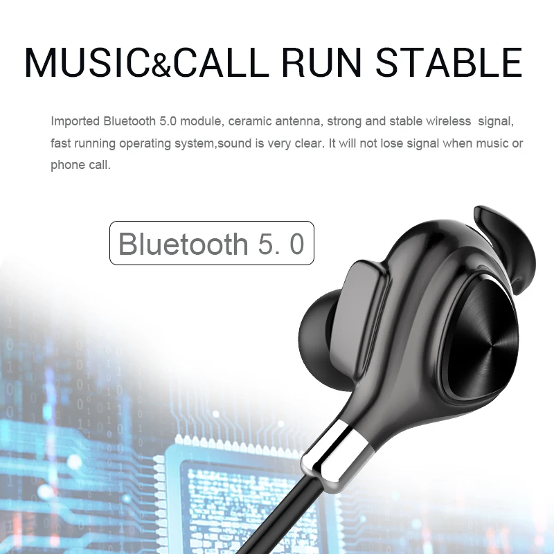 IPUDIS Bluetooth наушники с шумоподавлением Спортивные Беспроводные ушным крючком и