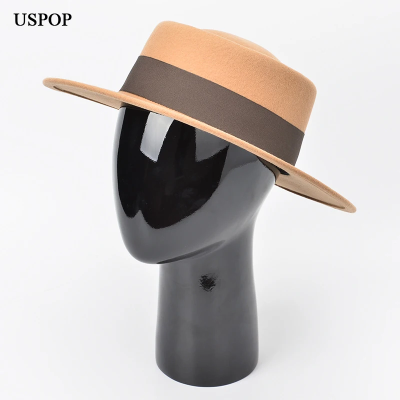 

USPOP 2020 New women winter hats 100% wool hats wool fedoras