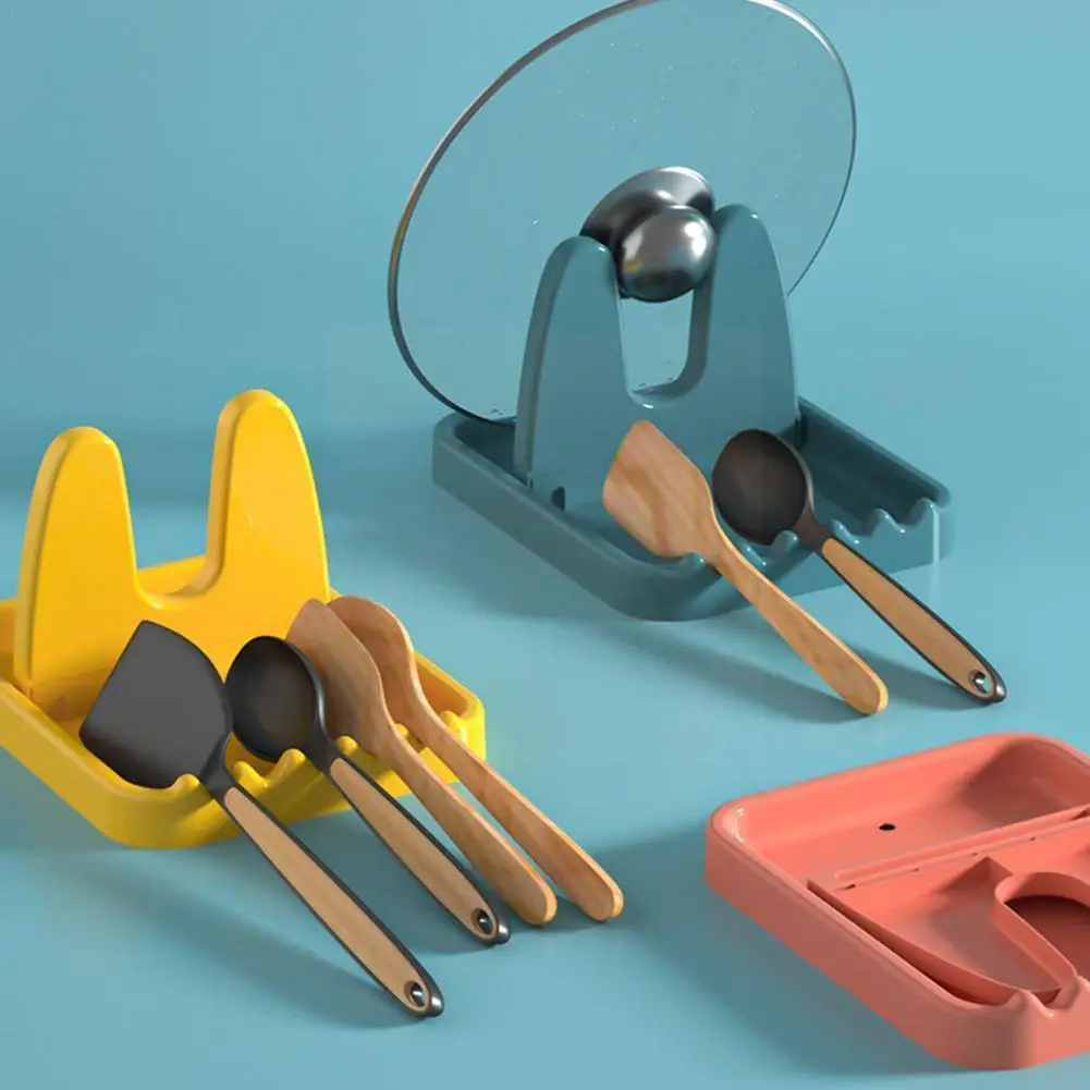 Foldable Pot Lid Rack Plastic Spoon Holder Stand Kitchen Organizer For Fork Spatula Pan Cover Shelf Tableware Storage U5d3 | Дом и сад