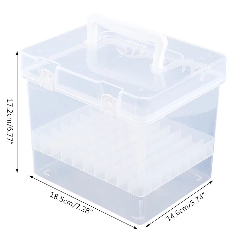 80 Slot Plastic Carrying Marker Case Holder Storage Organizer Box for Paint Sketch Markers-Fits for Markers Pen from 15mm D5QC