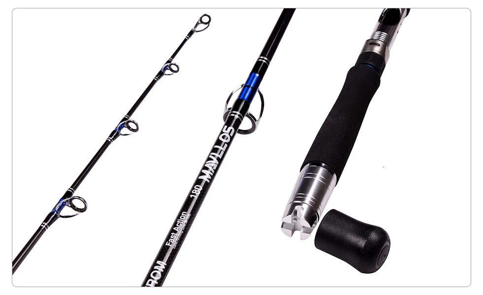 Vara de Pesca de Água Pesca com Mosca Mavllos Super Duro Salgada Linha Peso 30-50lb Alvo Mar Peixe Barco Jigging Vara 1.8 m 2.1 20 peso 30-50lb alvo mar peixe barco pesca com mosca jigging vara