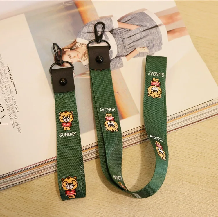 Sunday Wear Glasses Bear Webbing New Style Cartoon Animation Phone Case Keychain Handmade DIY Accessory Material