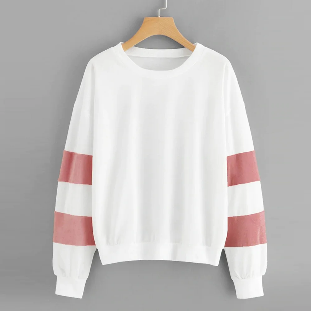 

Loozykit Women's Sweatshirt Loose Casual Colorblocking Pullover Pullover Sweatshirt Fashion Long Sleeve Autumn Top 2019