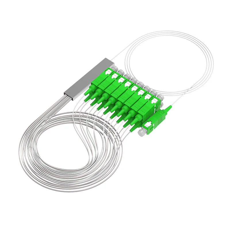 10 pz 1 x16 PLC Splitter 0.9mm tubo d'acciaio 1M fibra ottica FTTH connettore in fibra ottica 1*16 SC APC spedizione gratuita