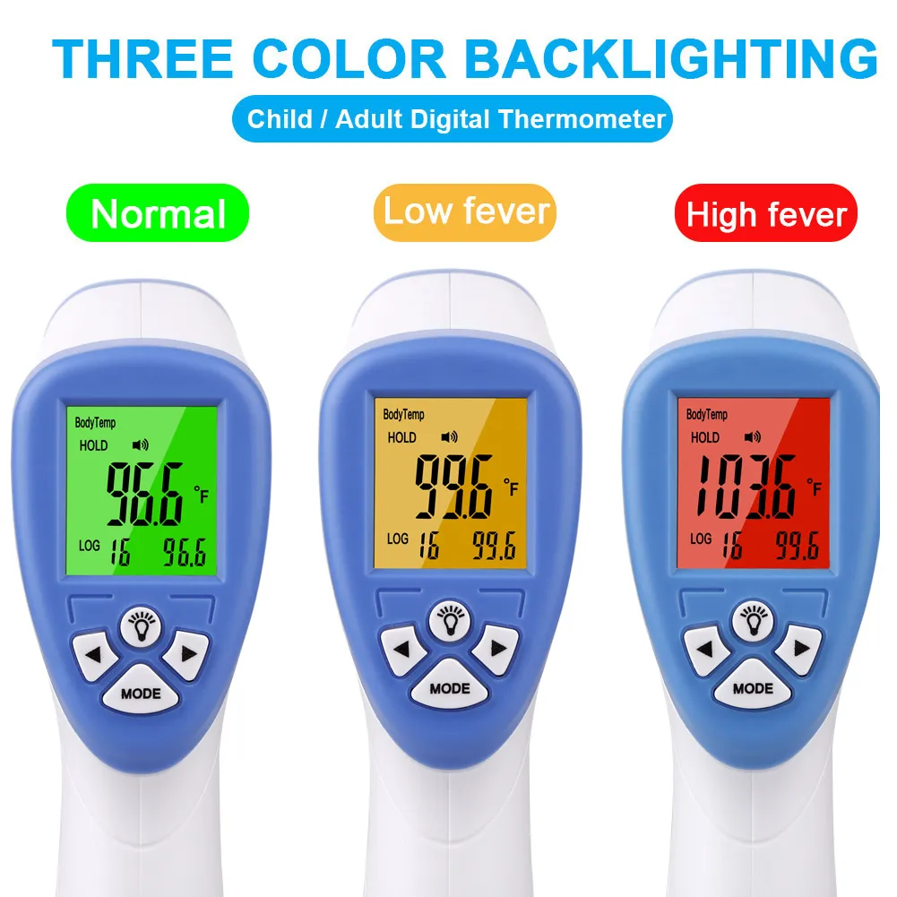 

IN Stock Non-contact Infrared Body Thermometer Digital Infrared Thermometer Forehead Body Thermometer Digital Temperature Meter