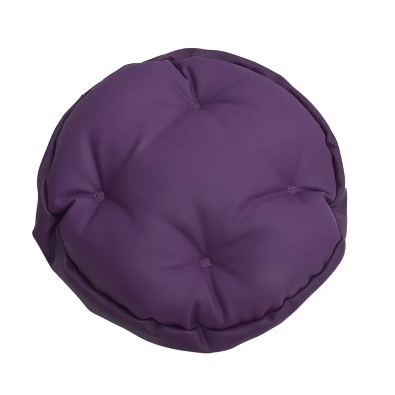 New Round Chair Cover Bar Stool Cover Protector Elastic Chair Cover Solid Color Seat Anti-dirty Seat Home Chair Slipcover - Color: Purple