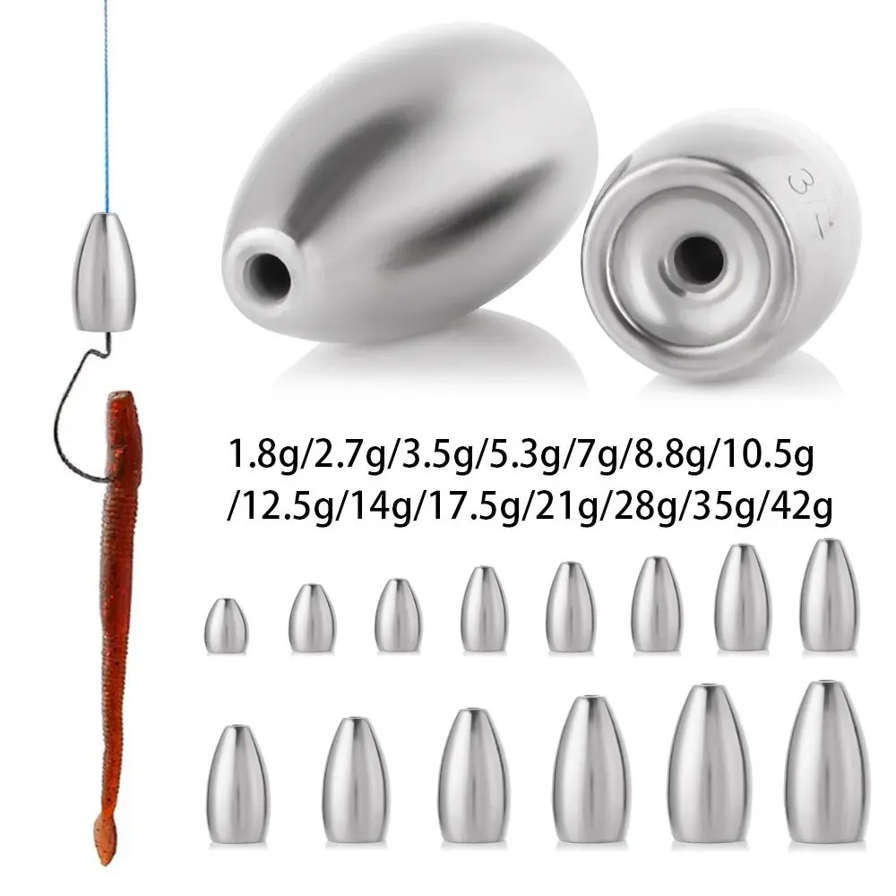 1pc Waist drum bullet Bullet Tungsten Sinkers 18g 42g Fishing Weights