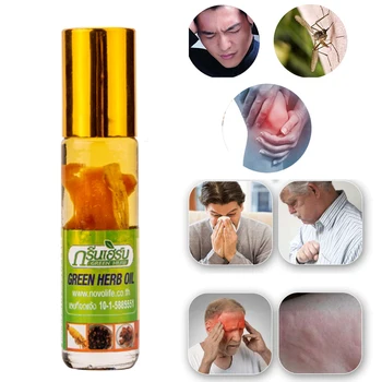 

1PC Thai Green Herb Nasal Peppermint Oil Refreshing Brain Sickness Refreshing Oil Pain Relief Compound Essential Oil D443