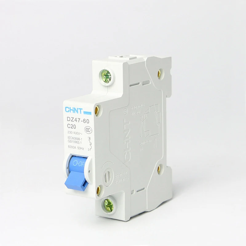 CHINT DZ47-60 1P AC 230 V/400 V Миниатюрный автоматический выключатель C, для детей 1, 2, 3, 4, 5, 6 лет 10 15 16 20 25 32 40 50 60A электромагнитный расцепитель типа C