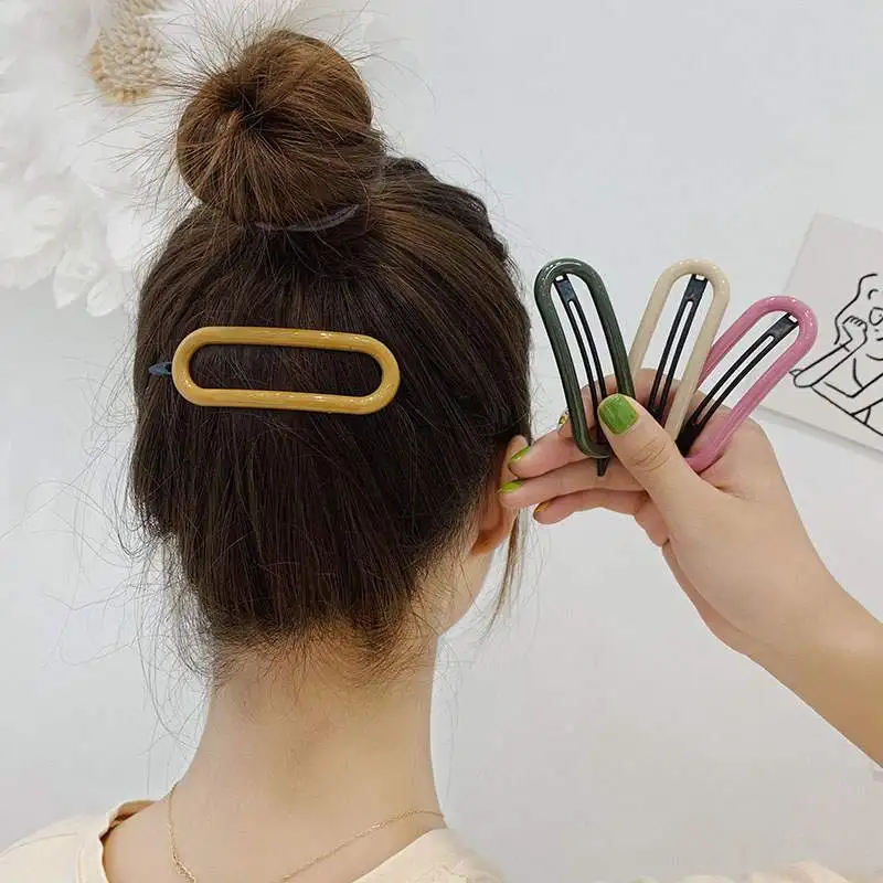 Fashion Oval Candy Color Hairpins Women Lady Hair Clips Pin Barrette Accessories For Girls Hair Ornament Tool Hairgrip Headdress