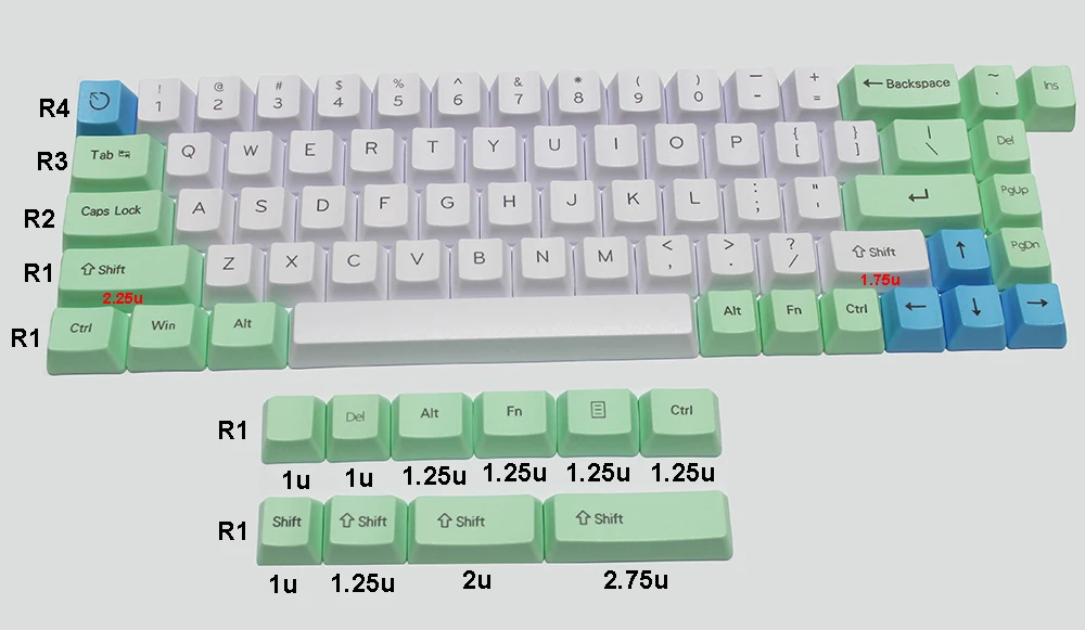 XDA OEM Keycap PBT Сублимация для Tada68 XD60 XD64 GH60 GH64 GK61 GK64 FC660 механическая клавиатура темно