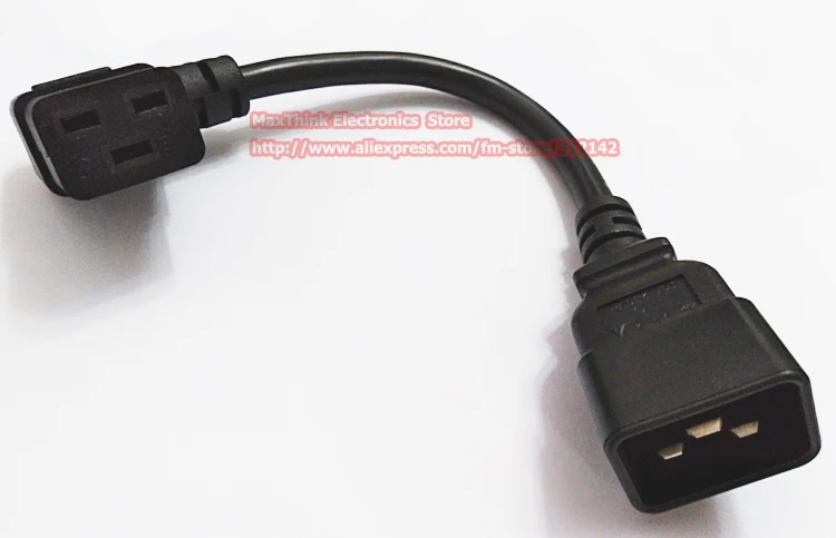 NCHTEK IEC 320 C20 штекер к прямоугольному C19 Женский адаптер питания кабель для PDU UPS, 16A/250 В/ /6 шт
