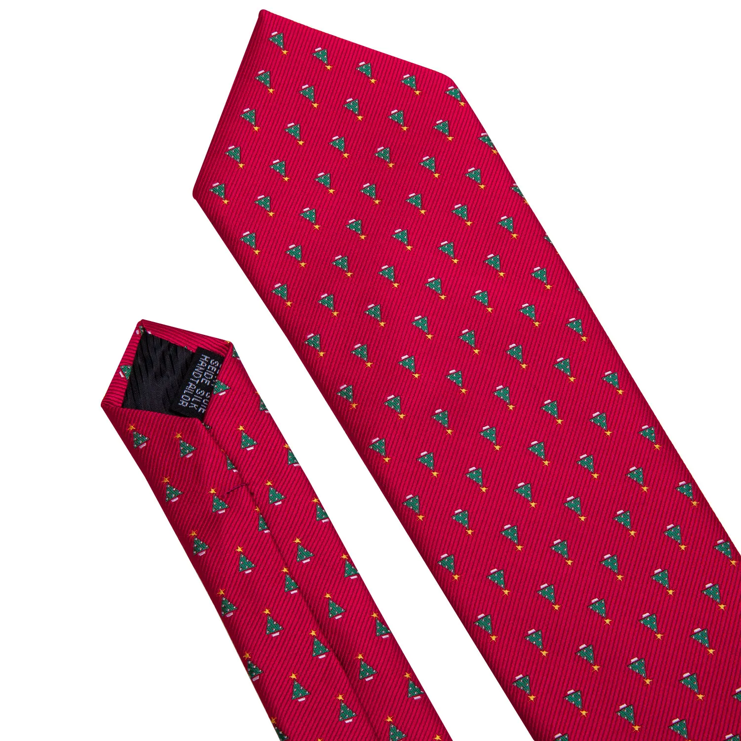 Mens Christmas Tie Christmas Red Silk Tie Hanky Set Barry.Wang Jacquard Woven Fashion Designer Neck Ties For Men Party FA-5222