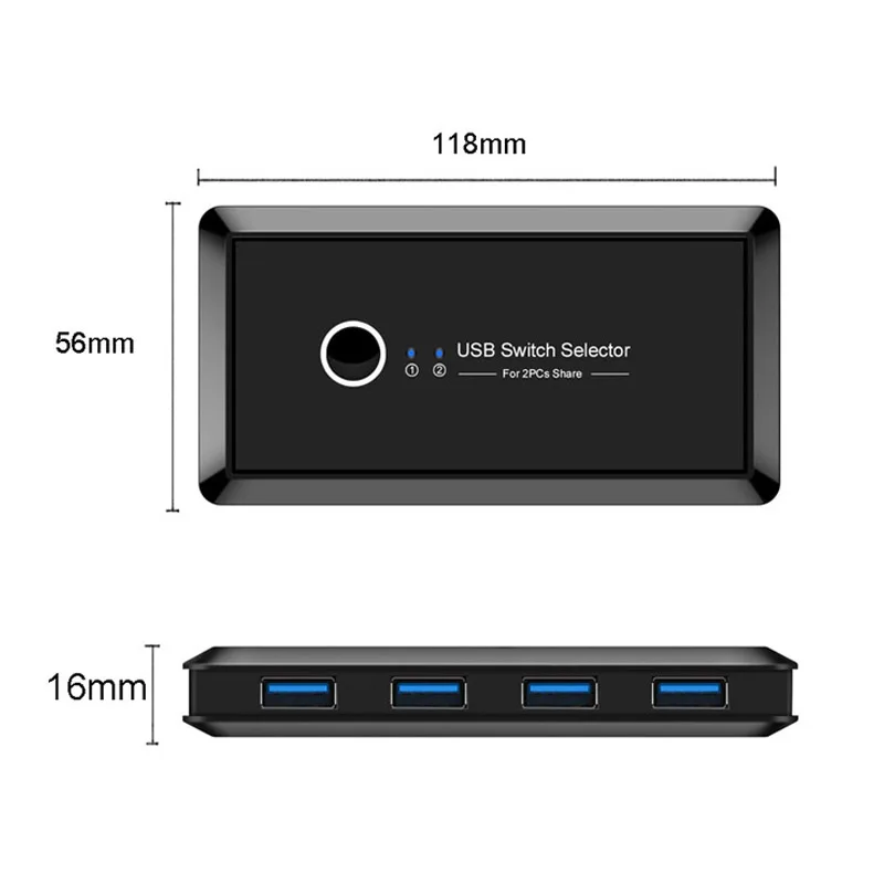 Переключатель USB распределительный коммутатор 4/2 шт 1 устройство 4/2 Порт KVM Селектор для клавиатуры принтер монитор USB переключатель