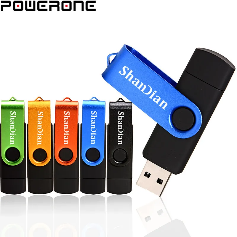 

SHANDIAN Multifunctionele USB Flash Drive 128 gb 64 gb cle usb stick 32 gb 16 gb pendrive 8gb 4gb usb 2.0 Pen Drive voor android