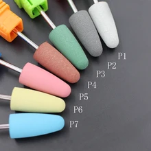 ASWEINA, универсальная серия, большая головка, 7 цветов, резина и карбид кремния, буфер для ногтей 3/3", Электрический Маникюрный прибор, аксессуары для ногтей