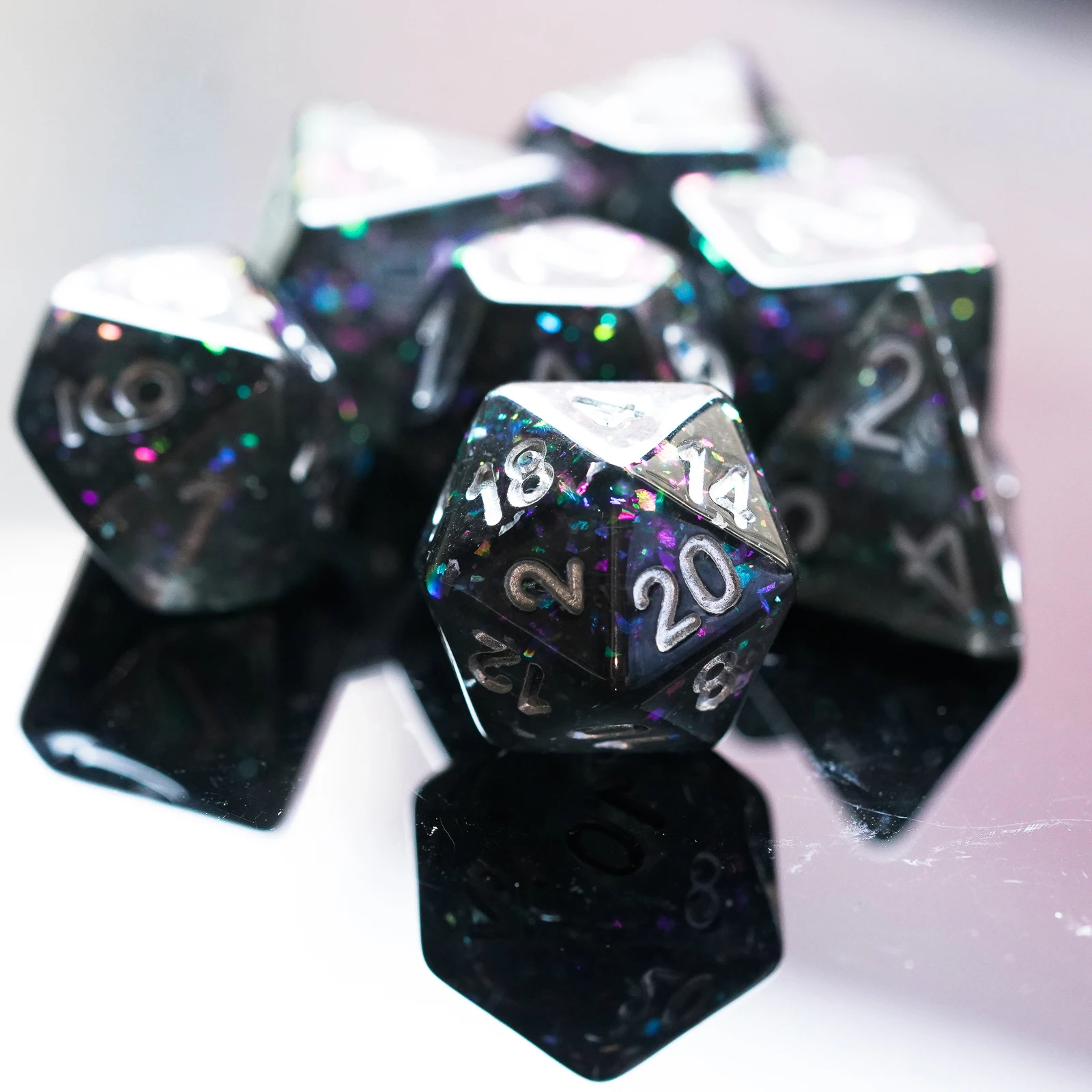 7 шт./компл. разноцветные блестящие игральные кости DND набор костей D4 D6 D8 D10 D % D12 D20