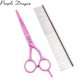 

Pet Grooming Kit 5.5" 15.5cm Purple Dragon Straight Scissors Thinning Shears Pet Claw Scissor Puppy Shears Grooming Glove Z1013