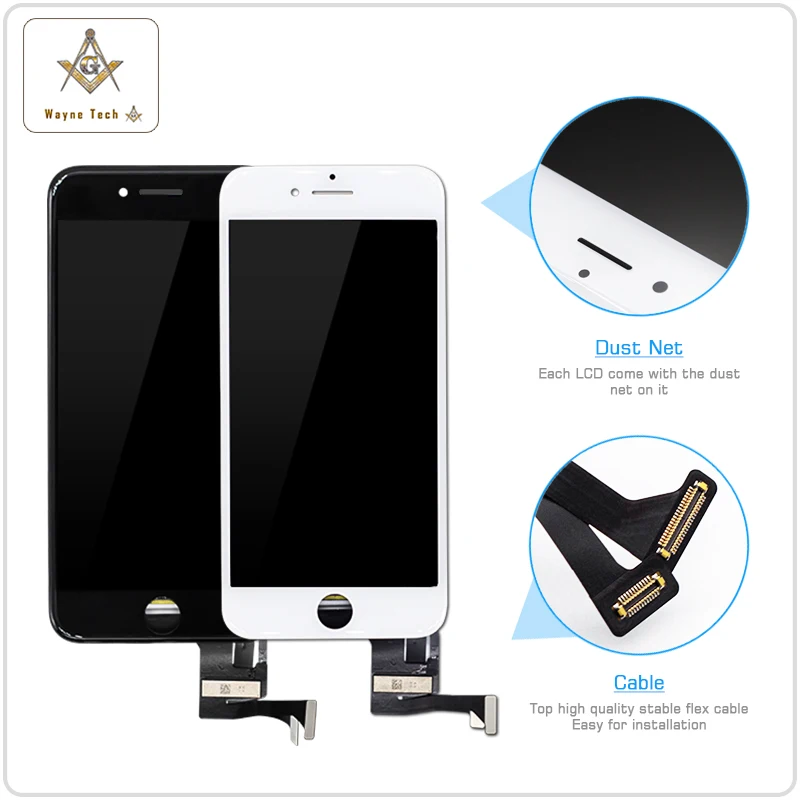 Дисплей AAA 100% 3D сенсорный экран для iPhone 7 7P 8G 8P сменный с дигитайзером в сборе