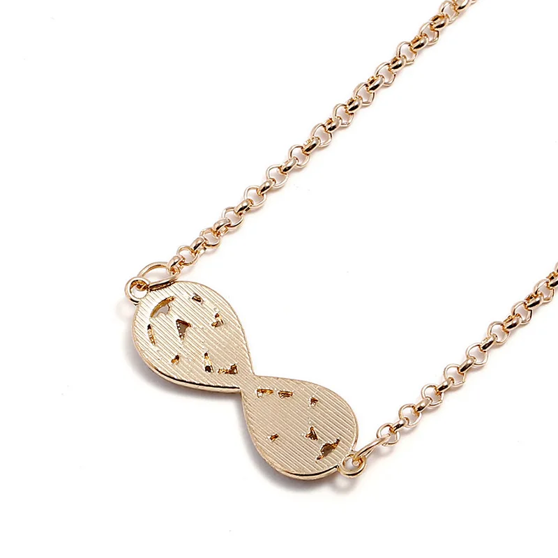Wish Amazon Hot Selling Necklace Women's Europe And America Retro Adjustable Micro Zircon 8-Word Pendant Wholesale NZ0926