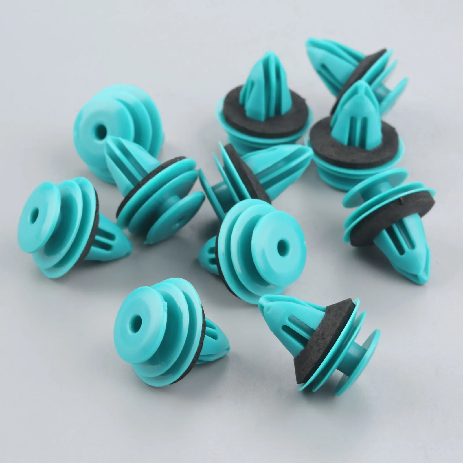 100Pcs Universal Auto Fastener Vehicle Car Bumper Clips Retainer Fastener Rivet Door Panel Fender Liner Blue Clips