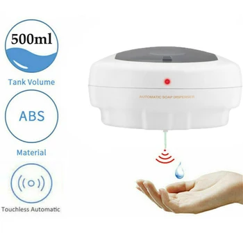 

500ml Wall-Mounted Soap Dispenser Automatic IR Public Hands Cleaning Shampoo Bathroom Supplies