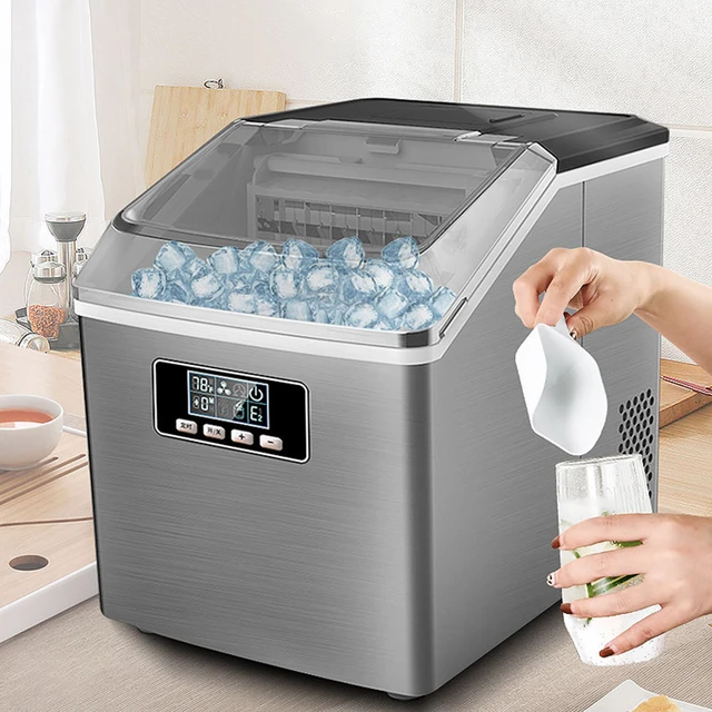 Macchina per ghiaccio elettrica macchina per ghiaccio 25KG ghiaccio  quadrato per negozio di tè al latte 120W - AliExpress