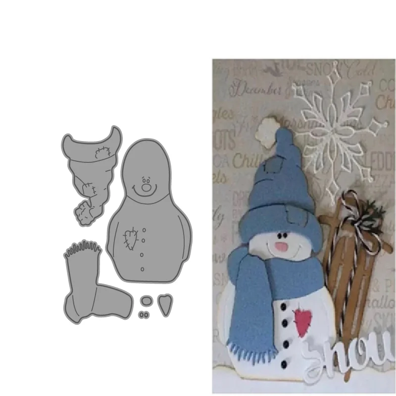 Metal Cutting Die Cover-Material Scrapbook Christmas-Snowman Die-Album-Card Embossing
