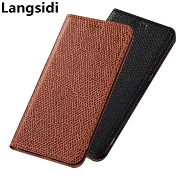 

Top grade cowhide leather magnetic holder phone bag case for Sony Xperia 10 Plus/Sony Xperia 10 flip cover card slot holder capa
