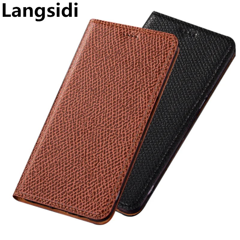  Top grade cowhide leather magnetic holder phone bag for Asus ZenFone 3 ZE552KL/ZenFone 3 ZE520KL fl