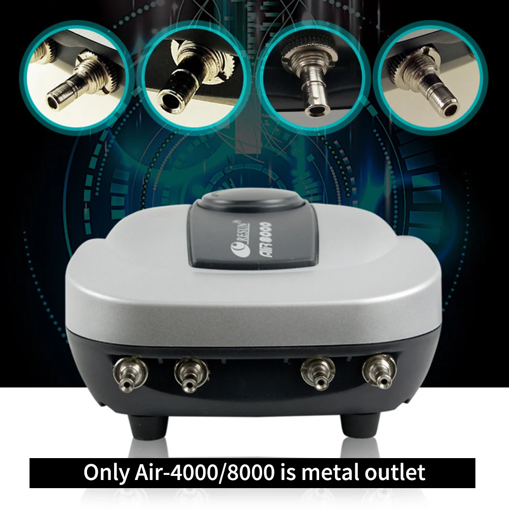 Powerful Quiet Aquarium Oxygen Air Pump Compressor Fish Tank Pond Aerator Aquarium Air Flow Maker Pump Aquarium Accessories 220V