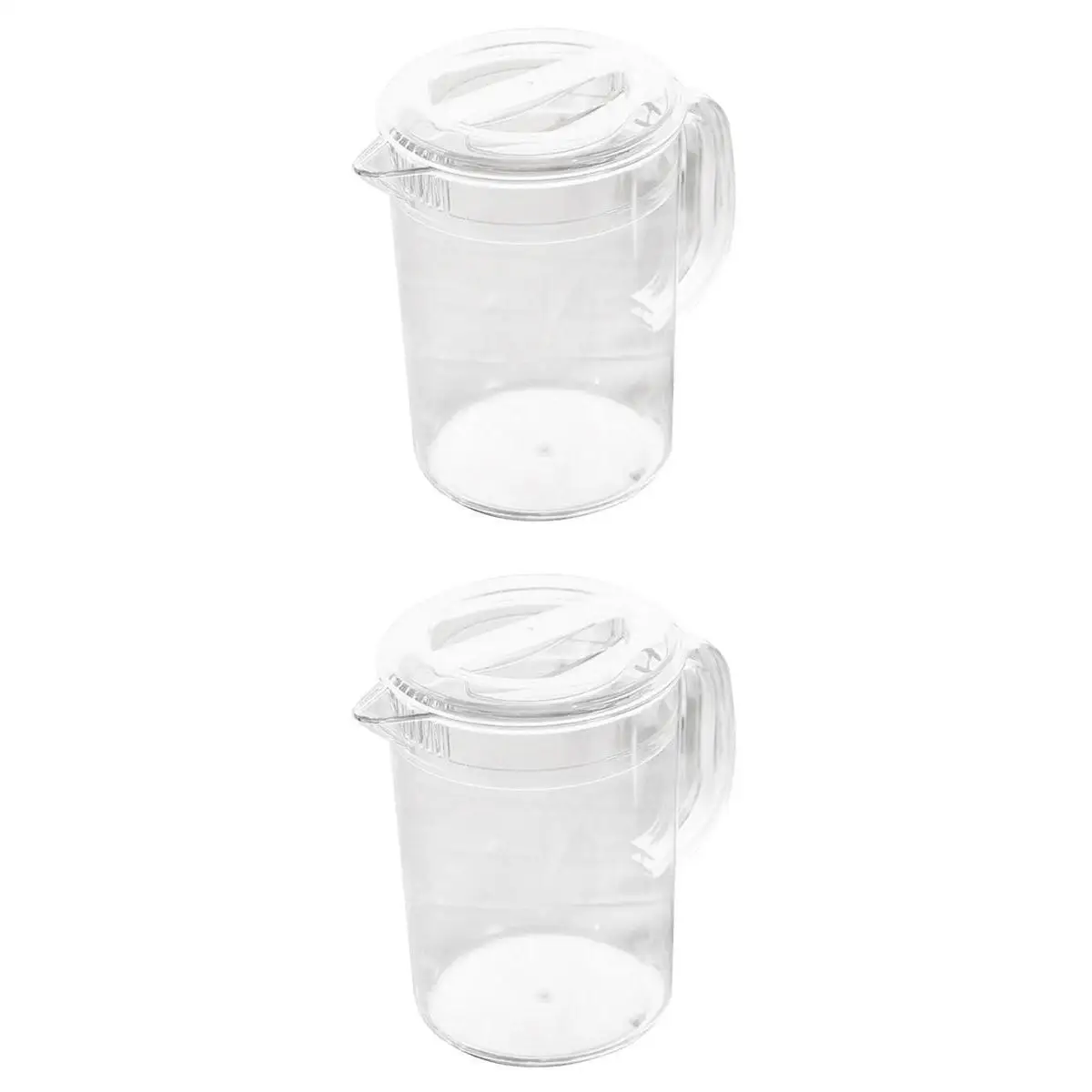 2 Pack Of Plastic Water Pitcher With Lid, Hot And Cold Water Jar For Water, Ice Tea Juice Container, 2L+1.5L