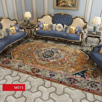 Этнический ковер Американский Сельский винтажный современный журнальный столик для гостиной мягкий коврик скандинавский домашний Большой спальный нескользящий ковер на заказ - Цвет: M015