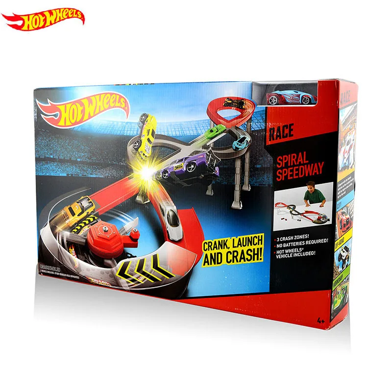 Hot Wheels Roundabout трек игрушки модели автомобилей классическая игрушка автомобиль подарок на день рождения для детей Pista Hotwheels Juguetes W5093