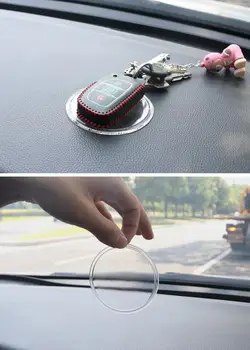 

Car Transparent Round Adhesive Tape Mat Multifunction Car Instrument Panel Silicone Pad Car Decoration Non-slip Mat PU Mat