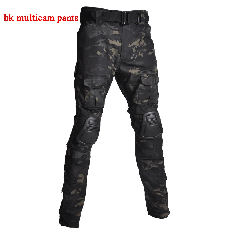 pants bk multicam Военная тактическая Униформа с коротким рукавом камуфляж страйкбол Пейнтбол Охотничьи костюмы для мужчин и женщин стрельба дышащая мягкая боевая одежда - Цвет: pants bk multicam