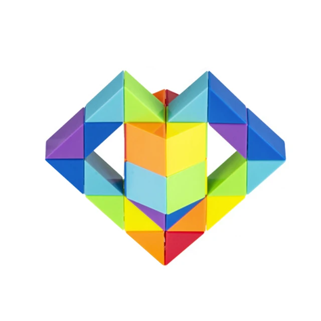 Magic Ruler Puzzle Cube Maze Toy Hand Game Case Box Fun Brain Game Challenge Toys Antistress Cube Twist Snake Folding Toy  (24) 3