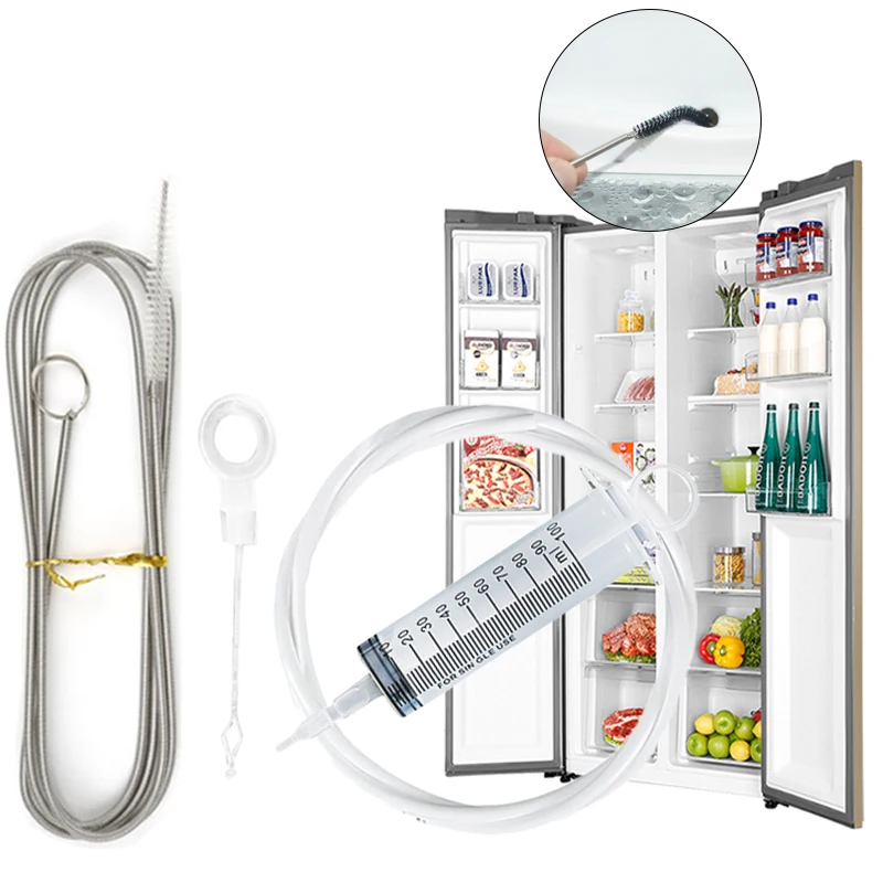 Scrub-Brush Clog-Remover Dredge Cleaning-Set Water-Dredging-Tool Refrigerator Drain-Hole