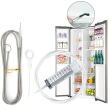 Набор для удаления засора в холодильнике, гибкая щетка для чистки, для дренажа Набор для удаления засора в холодильнике, гибкая щетка для чистки, для дренажа